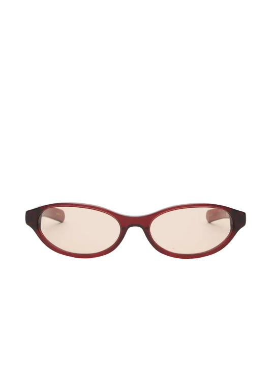 Olympia Crystal Burgundy/Solid Peach Lens Sunglasses