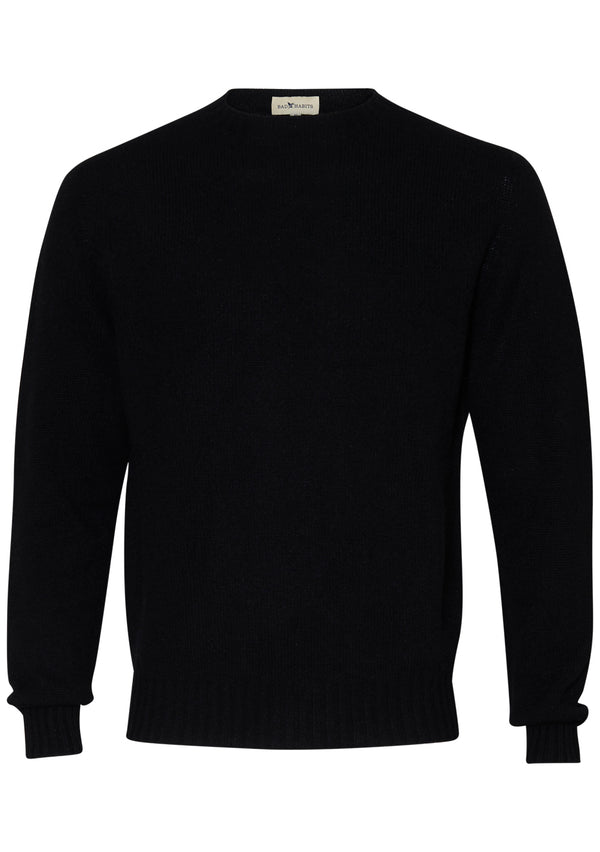 Black Crewneck Cashmere Sweater