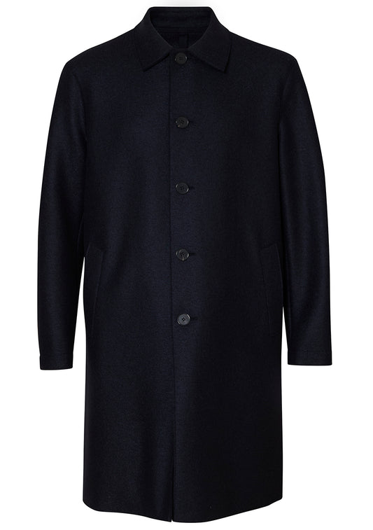 Mac Coat Pressed Wool Navy Blue