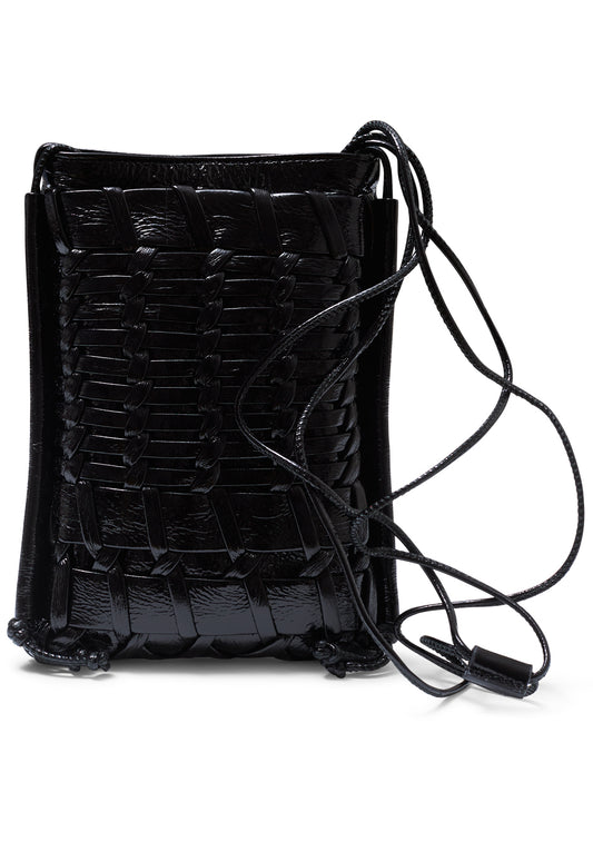 Trena Crossbody Bag Mini Glossy Black