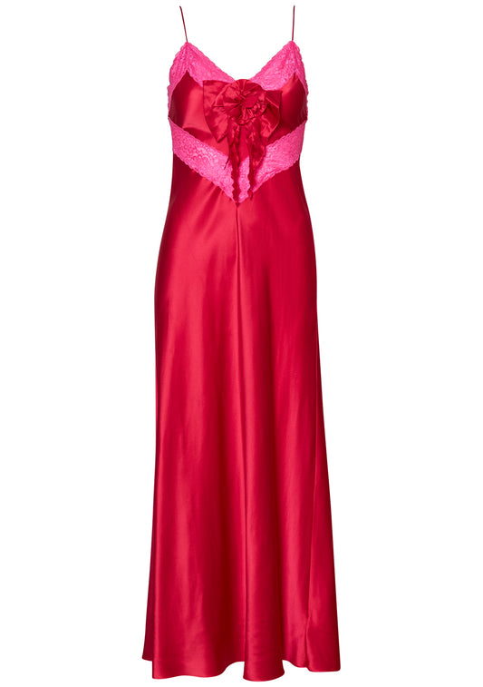 Serita Silk Dress Red