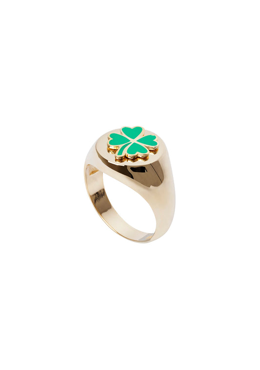 Wilhelmina Garcia Gold Trebol Ring