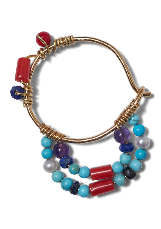 Mixed Bead Creol Earring