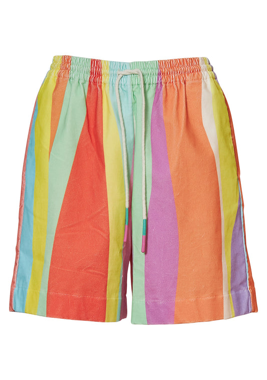 Wavy Stripe Corduroy Shorts