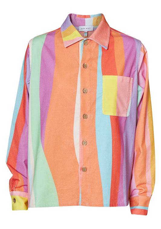 Wavy Stripe Corduroy Shirt