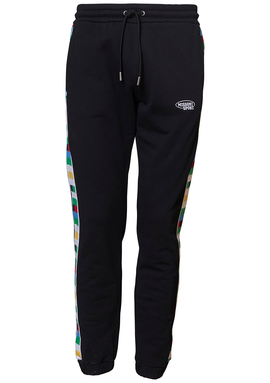 Black patterned joggers sale