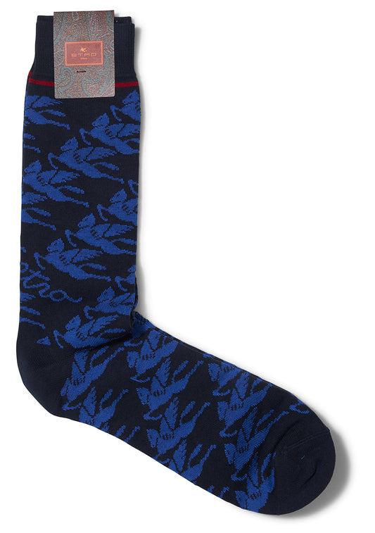 Navy Blue Pegaso Socks