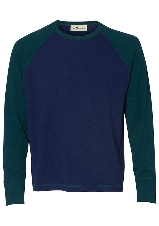 Blue & Green Rugby Cashmere Sweater