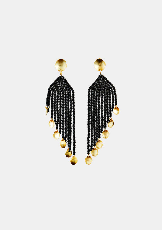 MAREgold Black Saltillo Diagonal Dangling Earring shop online at lot29.dk