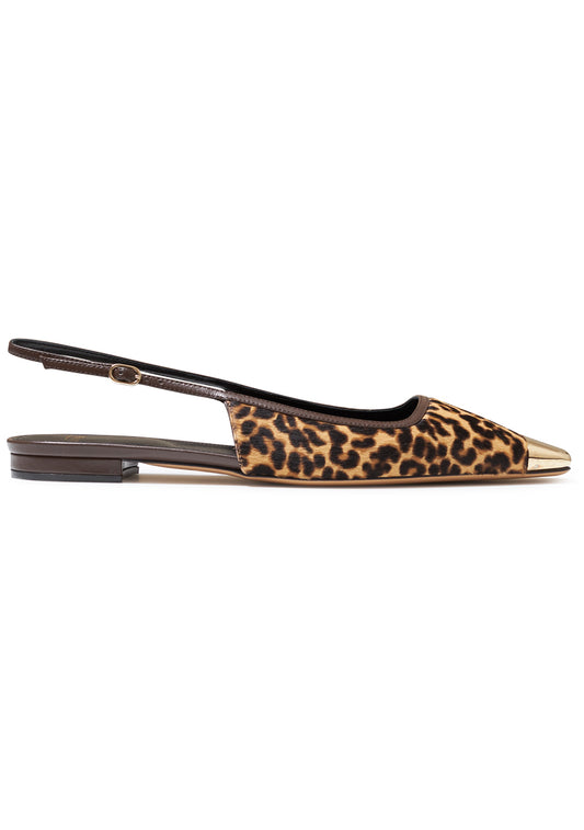 Olivia Flat Leopard Slingback