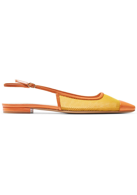 Olivia Mesh Flat Dandelion Slingback