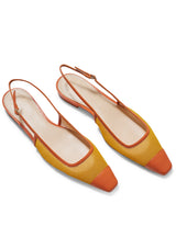 Olivia Mesh Flat Dandelion Slingback