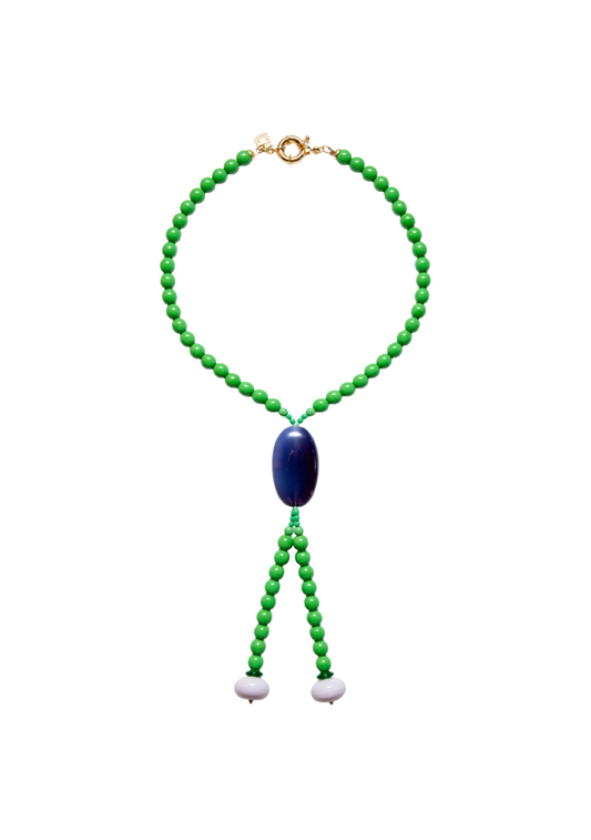 Bolo Tie Necklace Green