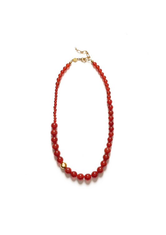 Float Necklace Red Jade