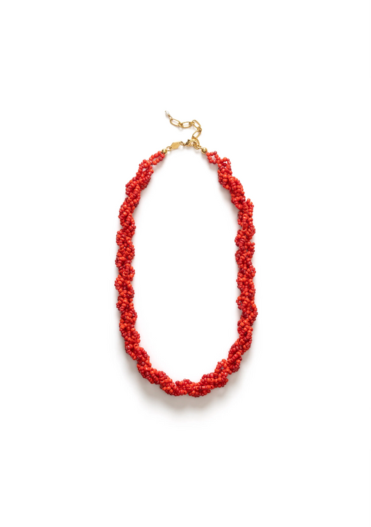 Scarlet Wave Necklace Bright Red