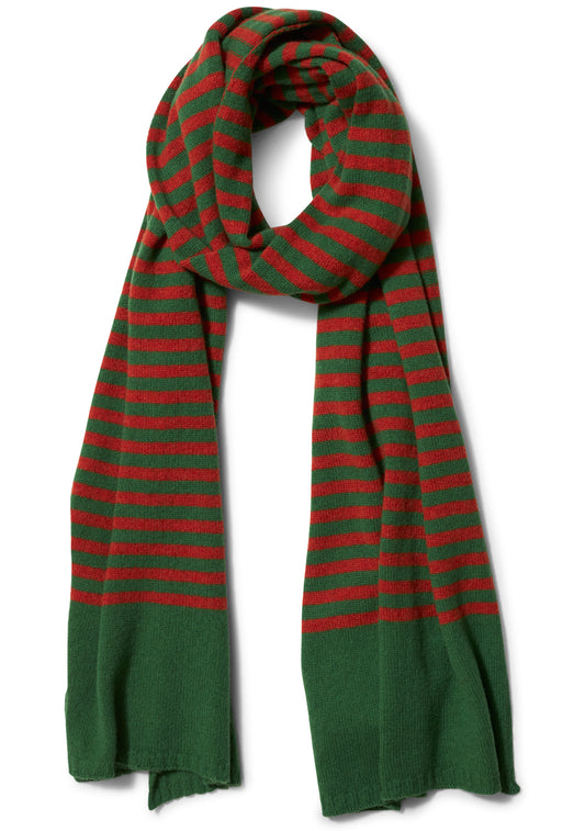 Green & Orange Cashmere Scarf Large