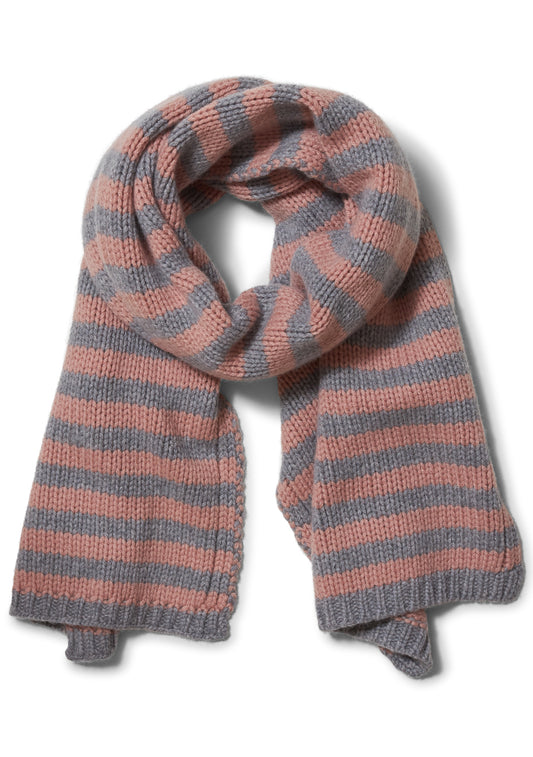 Grey & Rose Salmon Cashmere Scarf Small