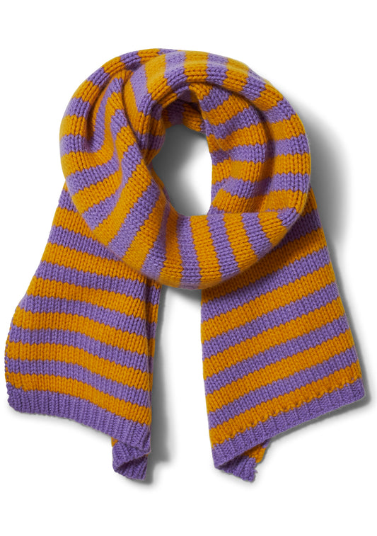 Purple & Yellow Cashmere Scarf Small