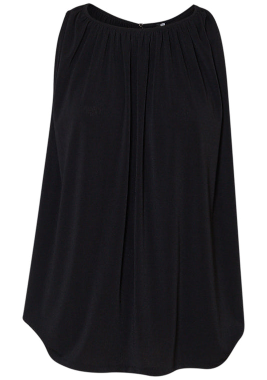 LAY1 Gathered Top Black