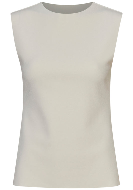 LAY2 Drape Top Eggshell