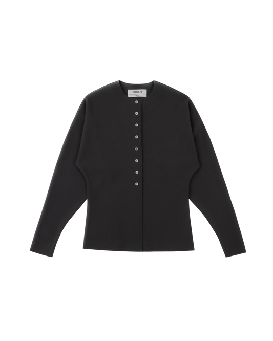 LAY2 Roundneck Cardigan Anthracite