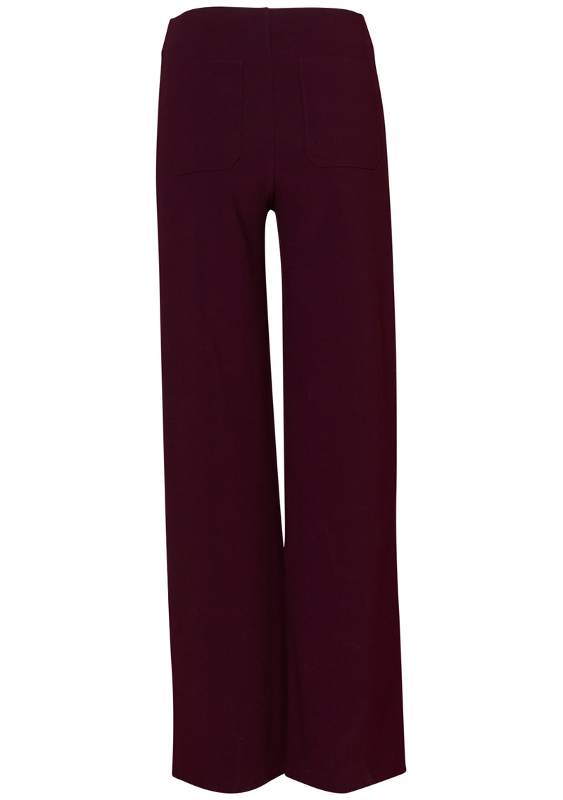 LAY2 Straight Trousers Maroon
