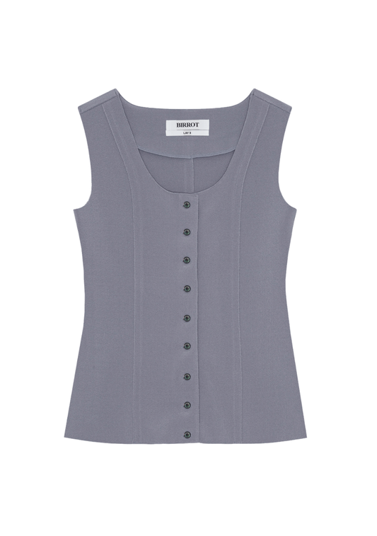 LAY3 Fitted Vest Lilac Grey