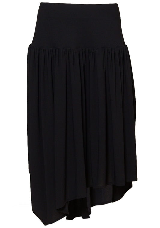 LAY3 Gathered Skirt Black