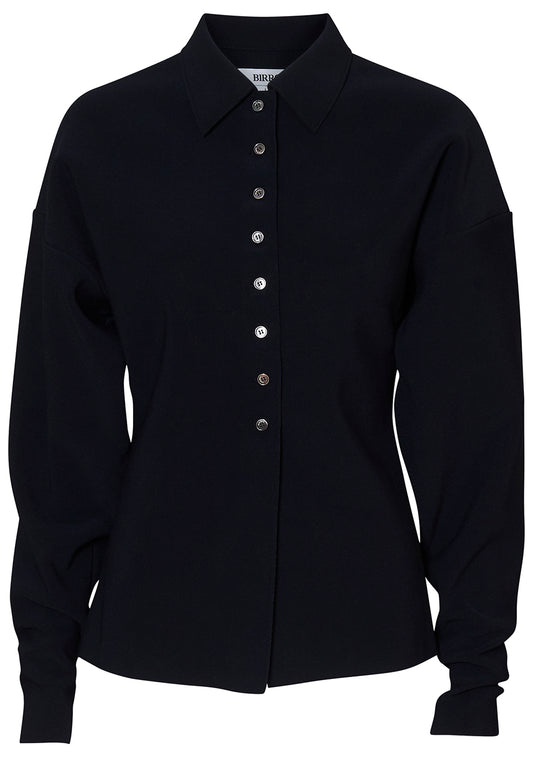LAY3 Point Collar Cardigan Ink