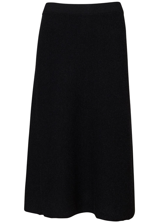 Merino Knit Skirt Charcoal
