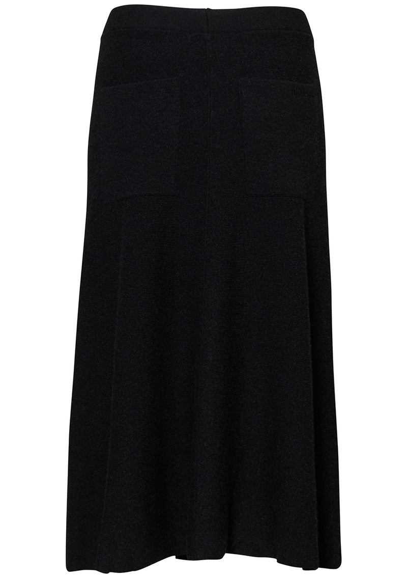 Merino Knit Skirt Charcoal