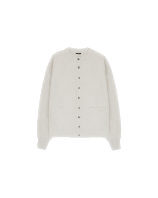 Merino Round Cardigan Snow