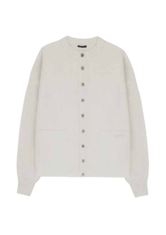 Merino Round Cardigan Snow