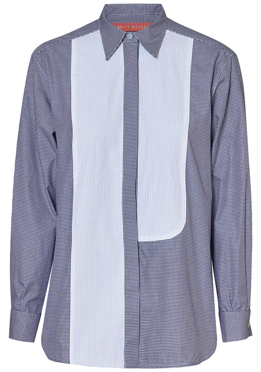 Tuxedo Shirt Caviar Check