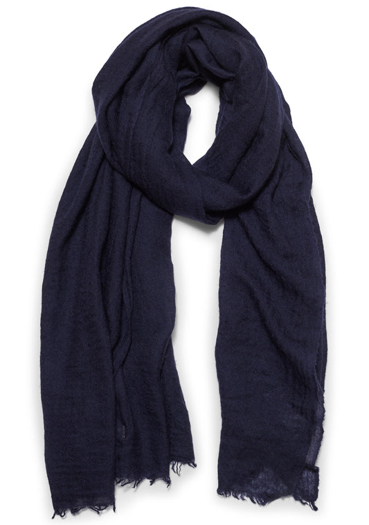 Cashmere Scarf Navy