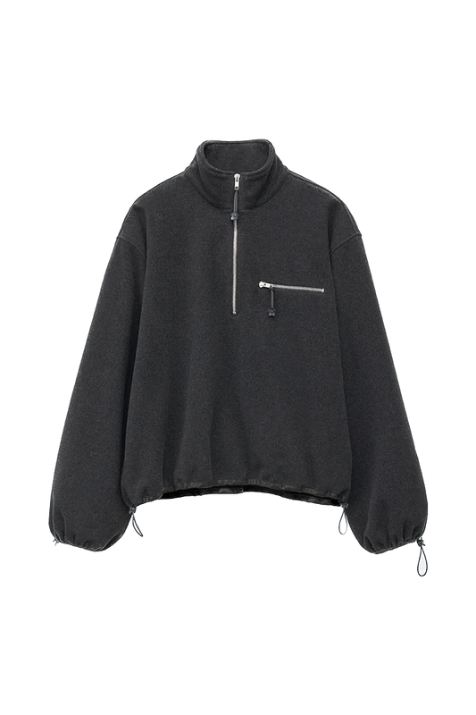 Frederik Half-Zip Jacket Charcoal Grey