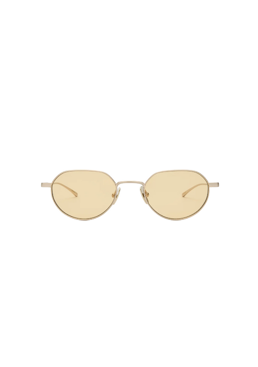 Lucien Brushed Light Gold/Yellow Lens Sunglasses