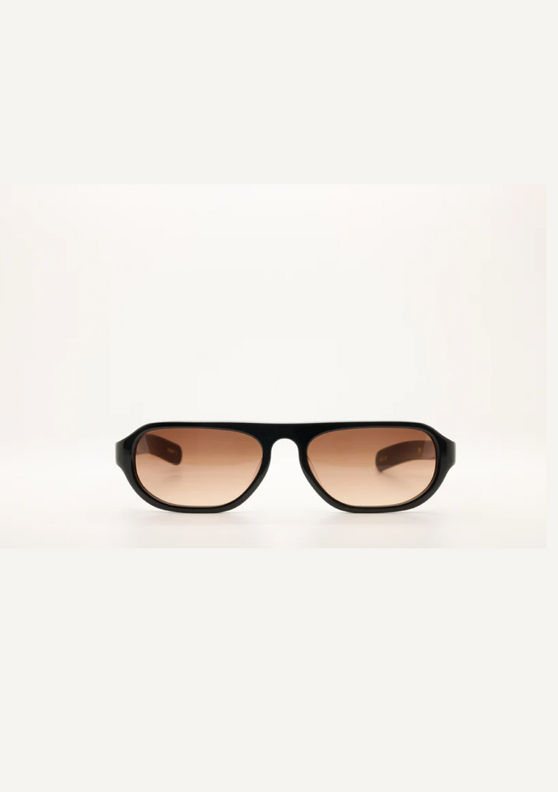 Penn Solid Black/Brown Gradient Sunglasses