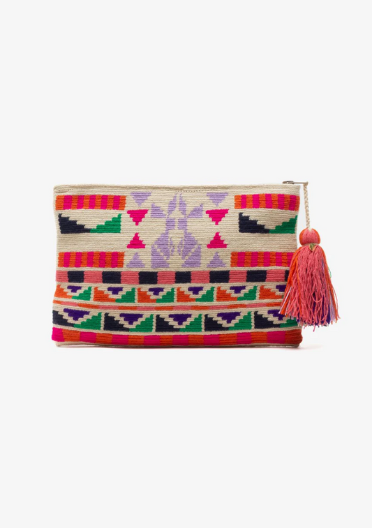 Edesia Clutch Bag Fuchsia & Terracota