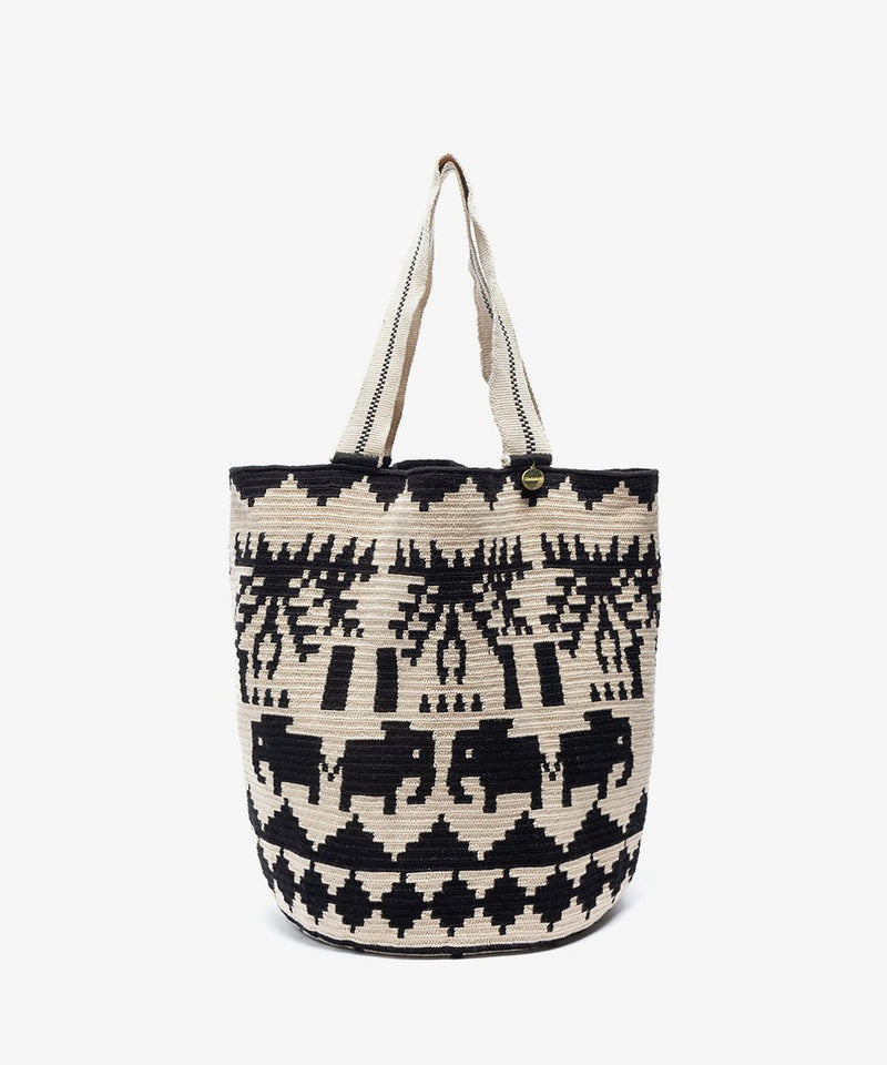 Hawk Tote Bag Black & Beige