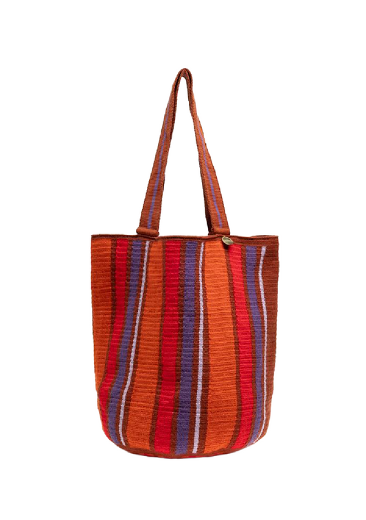 Hazel Cala Bag Bright Red & Brown