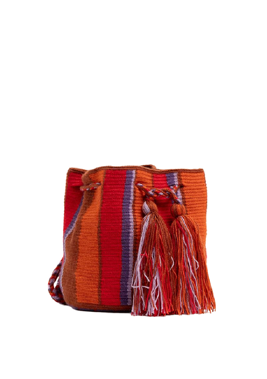 Hazel Crossbody Bag Bright Red & Brown