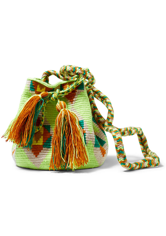 Hummingbird Crossbody Bag Lime Green & Yellow