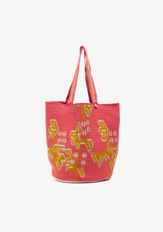 Idalia Tote Peach Pink & Mustard