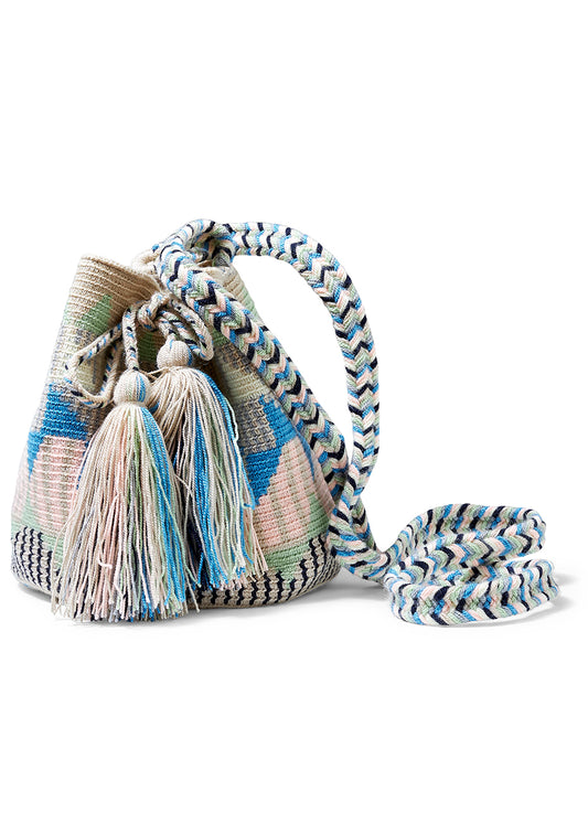 Kingfisher Crossbody Bag Pastel Pink & Green