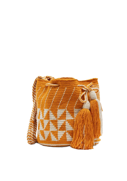 Lotus Crossbody Bag Ochre & Beige