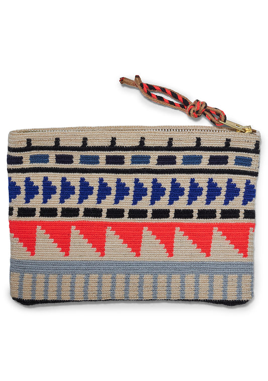 Pouch Bag Beige & Orange