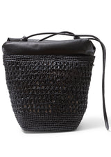 Campello Raffia Macrame Bucket Bag
