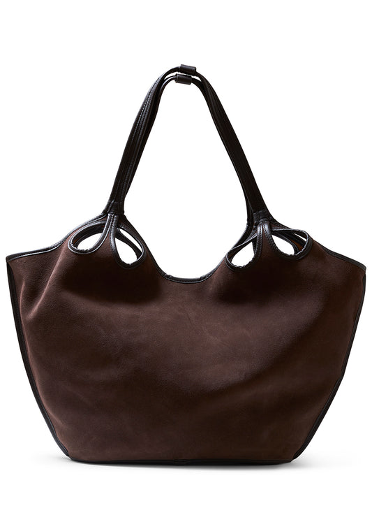 Escala Suede Bag Dark Brown