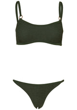 Iris Gold Hoop Bikini Metallic Khaki